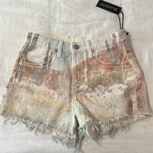 BLANKNYC desert pattern denim Jean shorts, new with tags